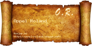 Oppel Roland névjegykártya